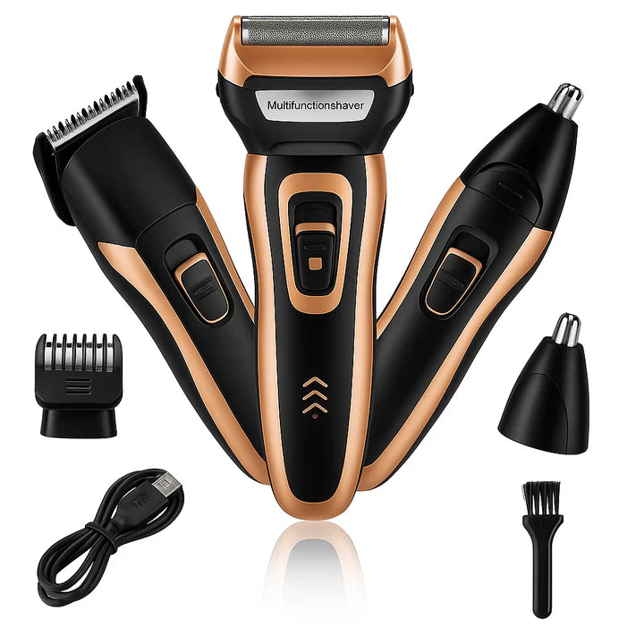 AFEITADORA 3 EN 1 PREMIUM SILVER™ – POTENCIA INALÁMBRICA, PRECISIÓN TOTAL